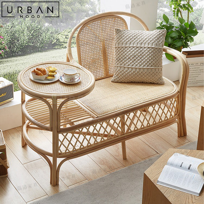 APOLIN Japandi Rattan Bench