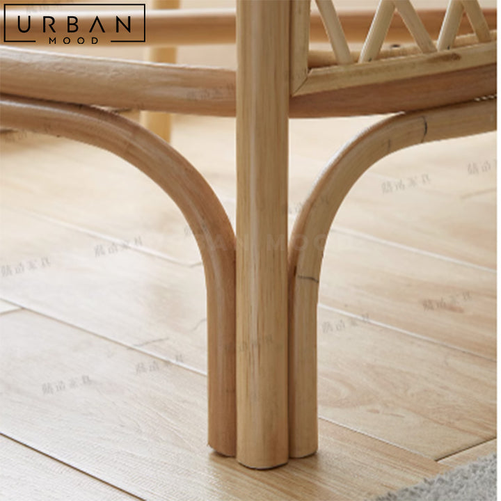 APOLIN Japandi Rattan Bench