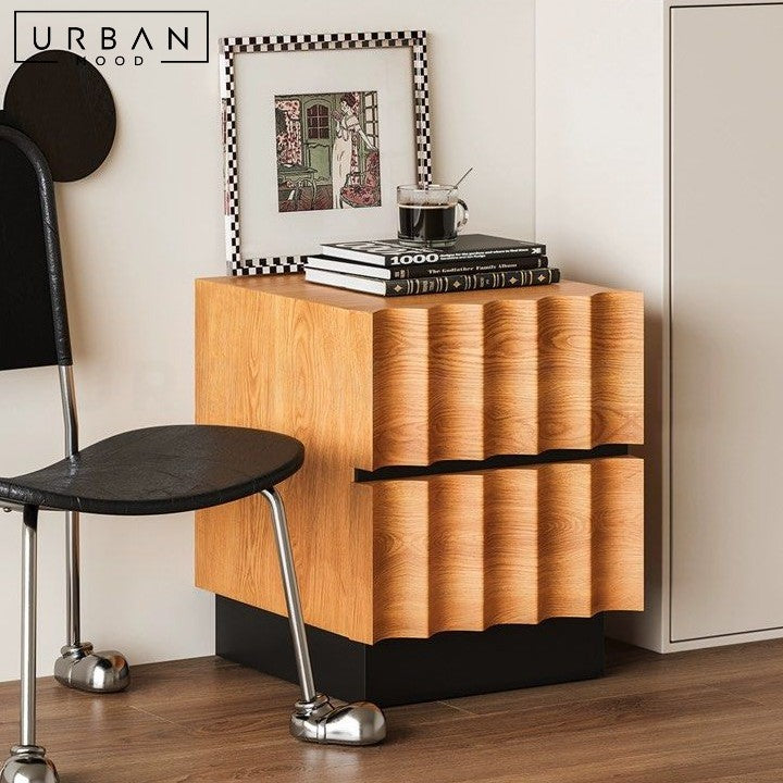 BYAN Modern Solid Wood Bedside Table