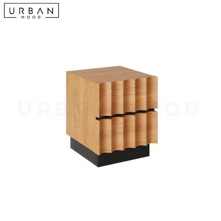 BYAN Modern Solid Wood Bedside Table