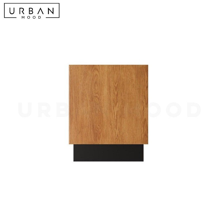 BYAN Modern Solid Wood Bedside Table