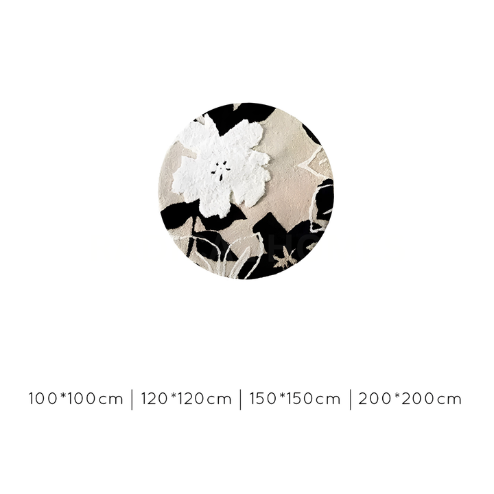 ARCOVA Modern Floral Soft Round Rug - Urban Mood Singapore