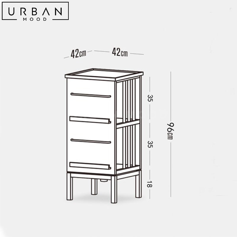 ARDO Japandi Solid Wood Display Shelf