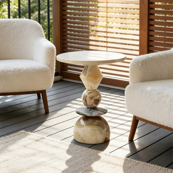 ARESSA Modern Marble Side Table - Urban Mood Singapore