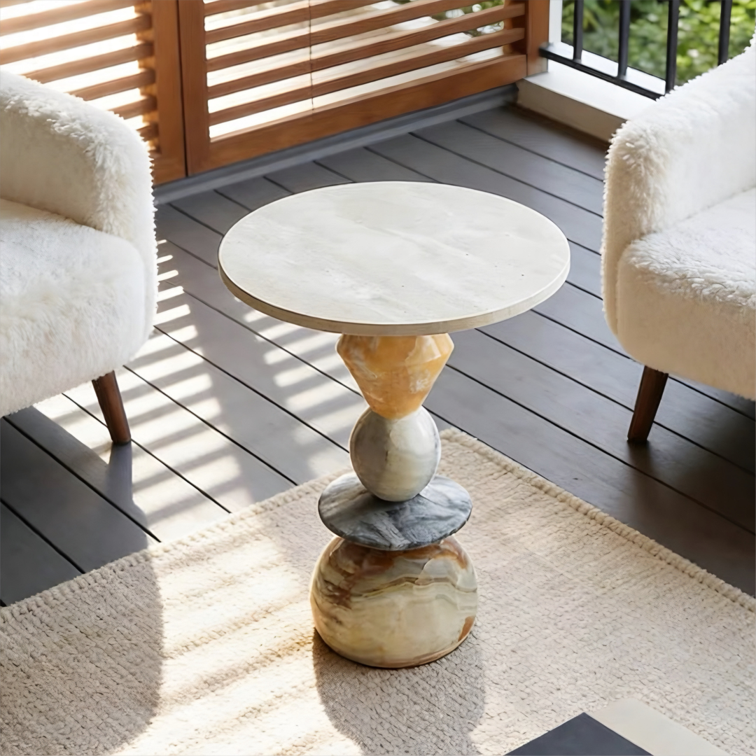 ARESSA Modern Marble Side Table - Urban Mood Singapore