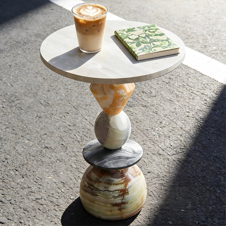 ARESSA Modern Marble Side Table - Urban Mood Singapore