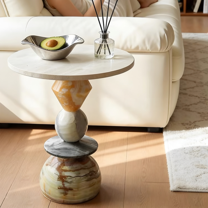 ARESSA Modern Marble Side Table - Urban Mood Singapore