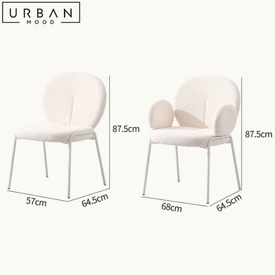 ARINA Modern Boucle Dining Chair