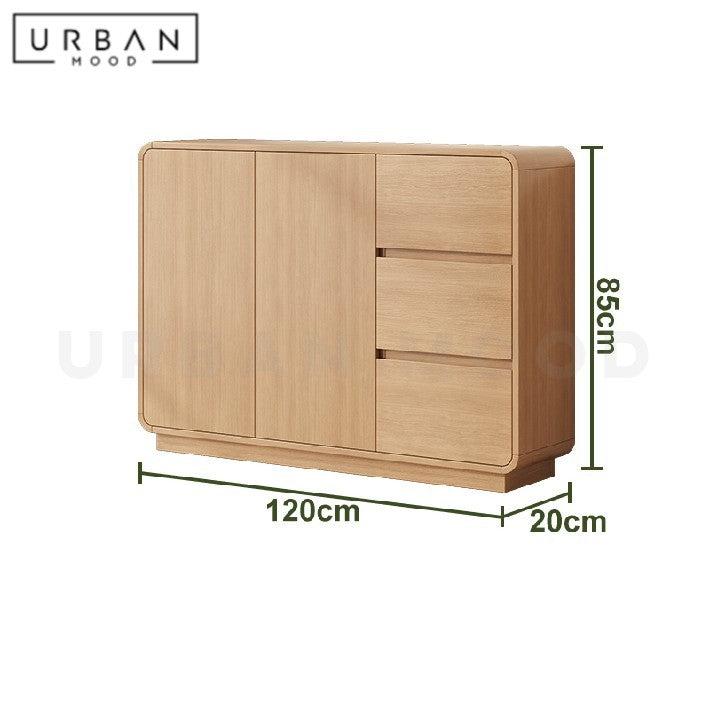ARIOLA Modern Solid Wood Slim Sideboard