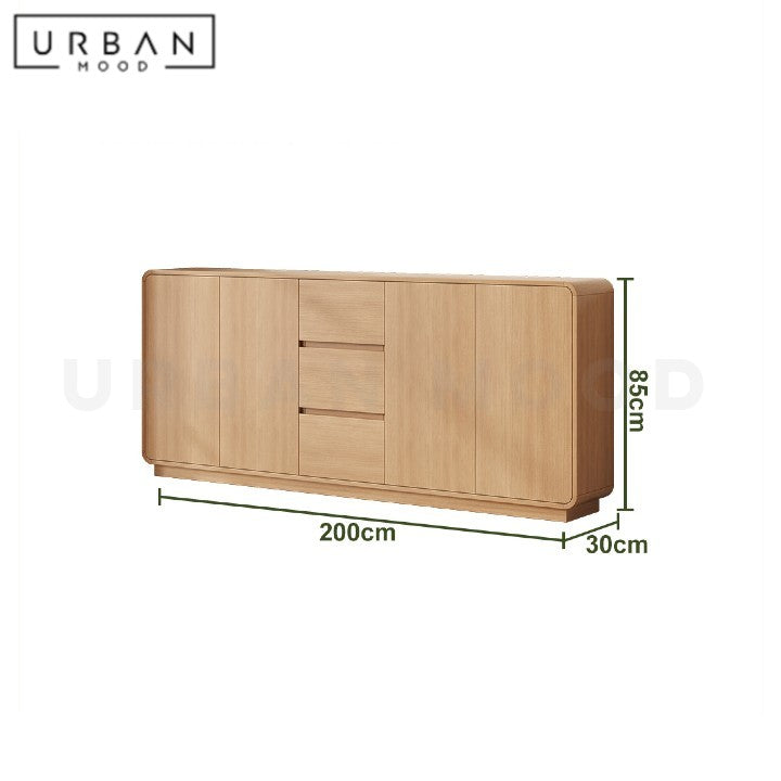 ARIOLA Modern Solid Wood Slim Sideboard