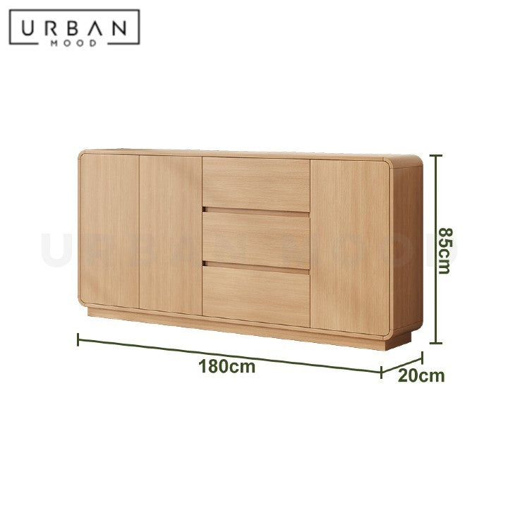 ARIOLA Modern Solid Wood Slim Sideboard