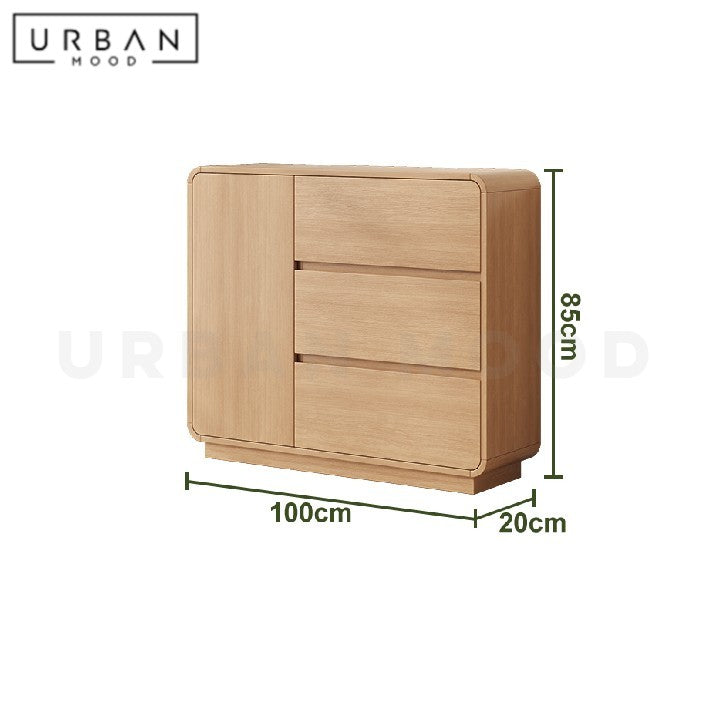 ARIOLA Modern Solid Wood Slim Sideboard