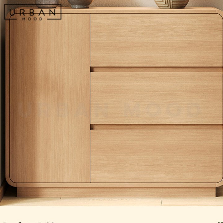 ARIOLA Modern Solid Wood Slim Sideboard