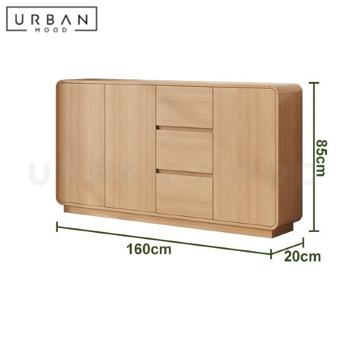 ARIOLA Modern Solid Wood Slim Sideboard