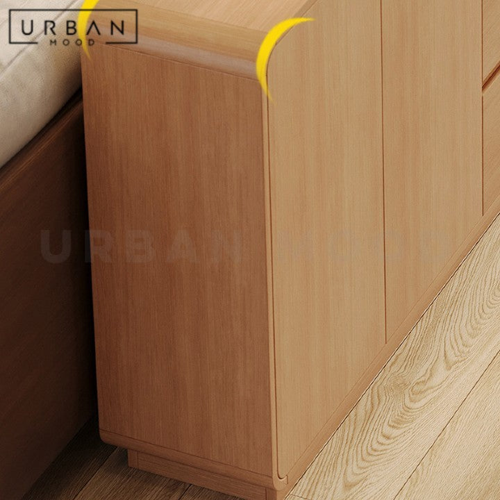 ARIOLA Modern Solid Wood Slim Sideboard