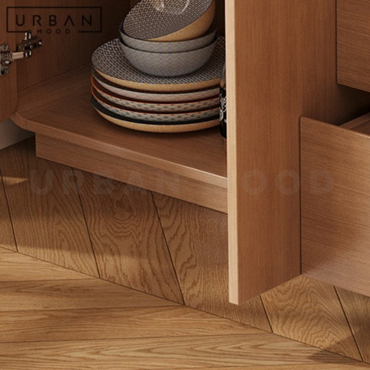 ARIOLA Modern Solid Wood Slim Sideboard