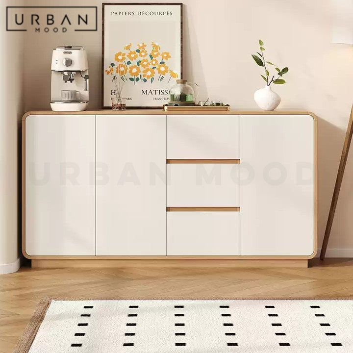 ARIOLA Modern Solid Wood Slim Sideboard