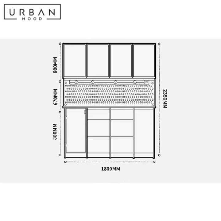 ARLEN Modern Solid Wood Full Height Sideboard