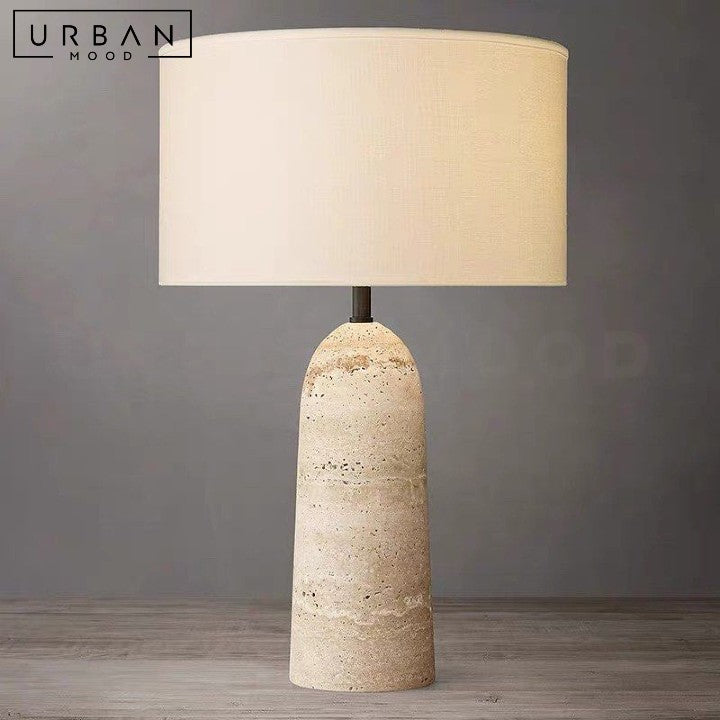 ARMINE Wabi Sabi Travertine Table Lamp