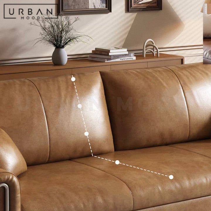 AROYAN Modern Leather Sofa
