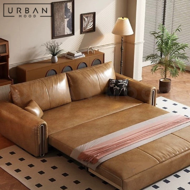 AROYAN Modern Leather Sofa