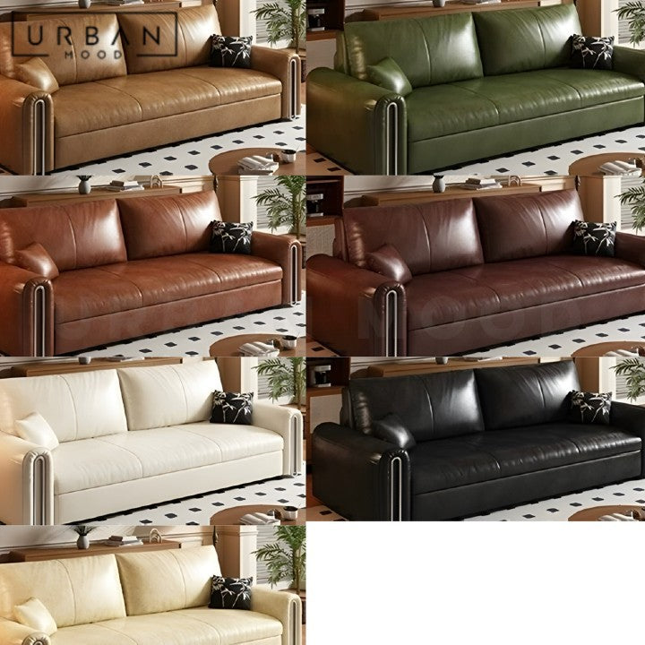 AROYAN Modern Leather Sofa