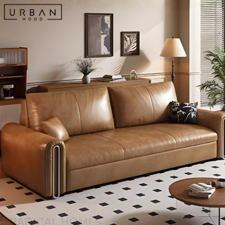 AROYAN Modern Leather Sofa