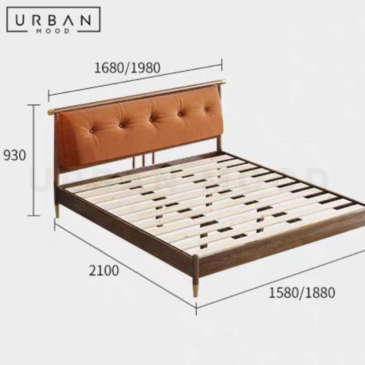 ASHLEIGH Modern Solid Wood Bedframe