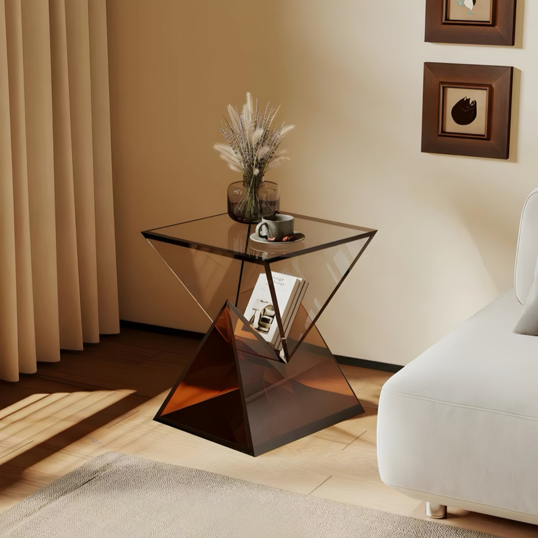 ASHTON Modern Acrylic Side Table - Urban Mood Singapore