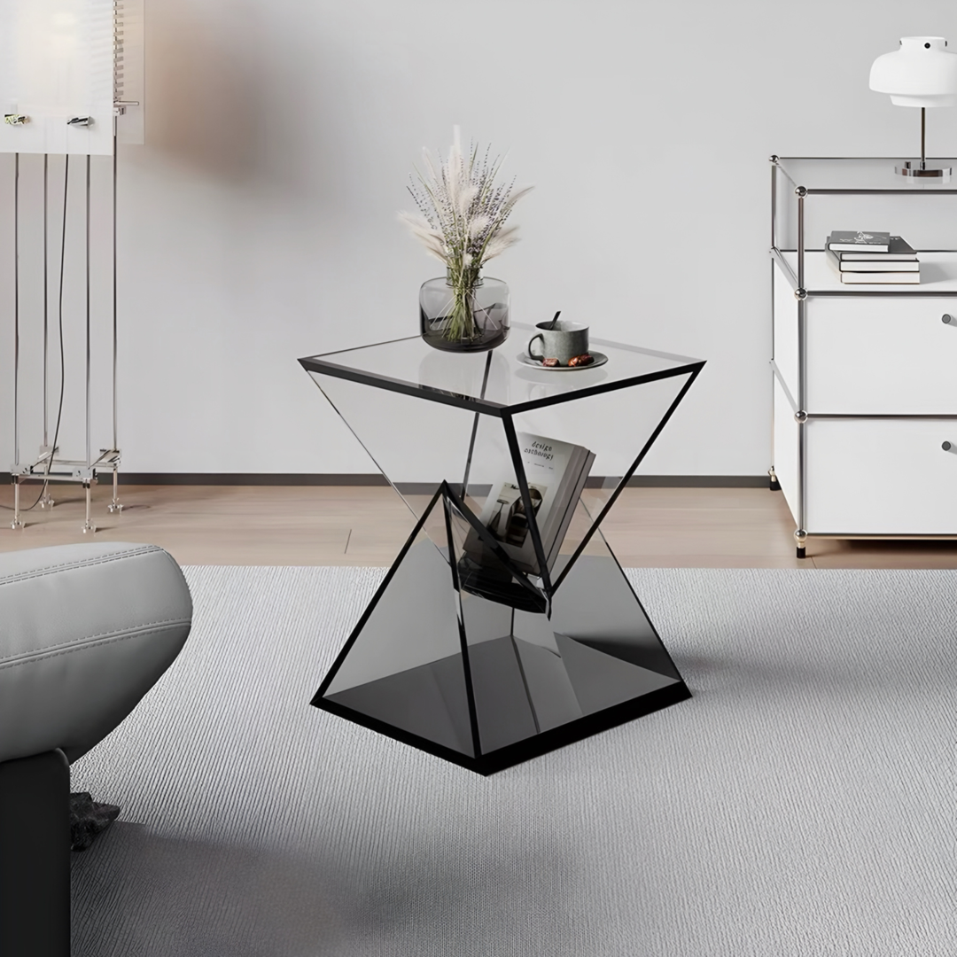 ASHTON Modern Acrylic Side Table - Urban Mood Singapore