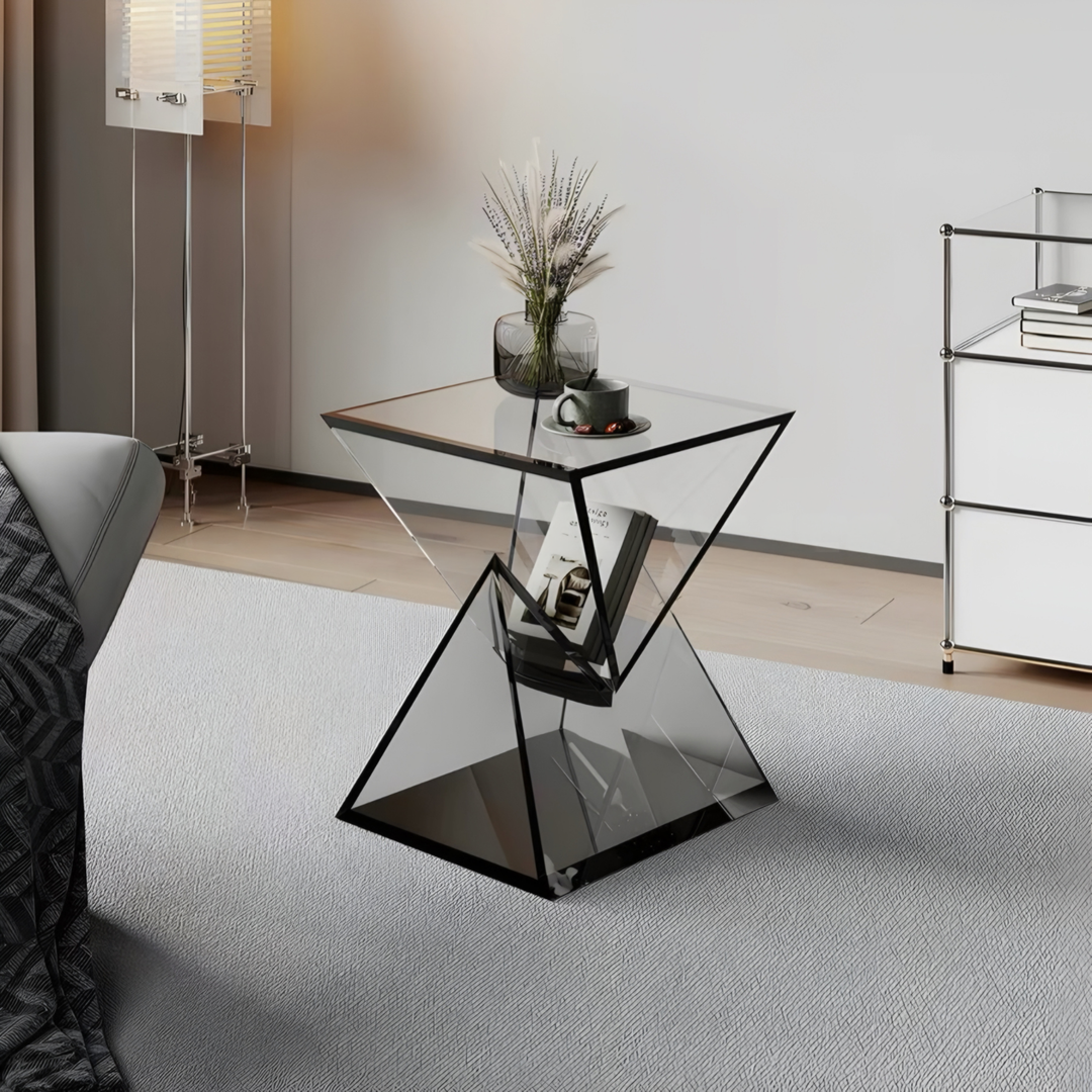 ASHTON Modern Acrylic Side Table - Urban Mood Singapore