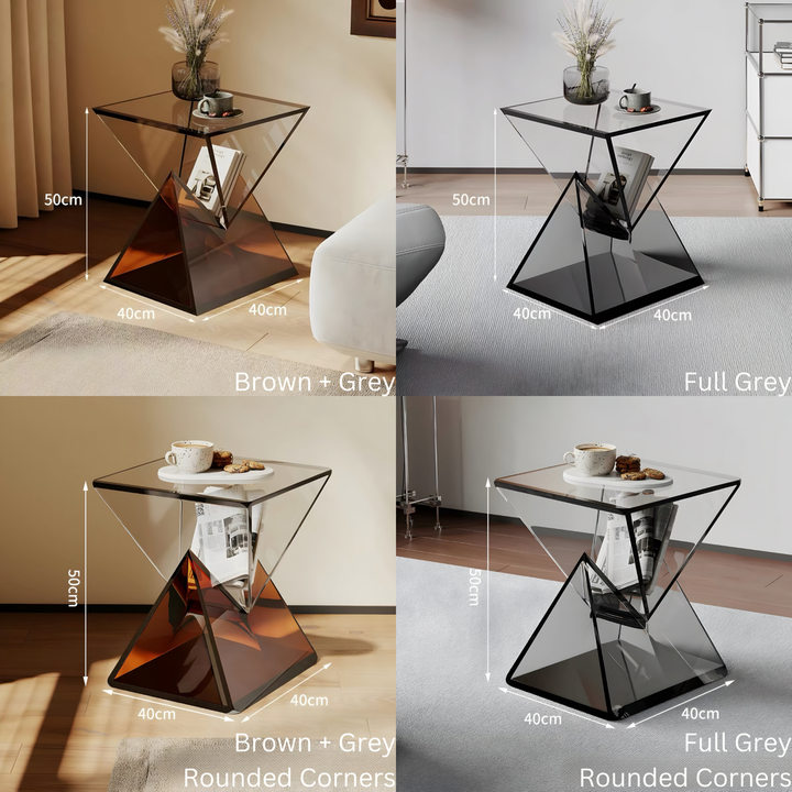 ASHTON Modern Acrylic Side Table - Urban Mood Singapore