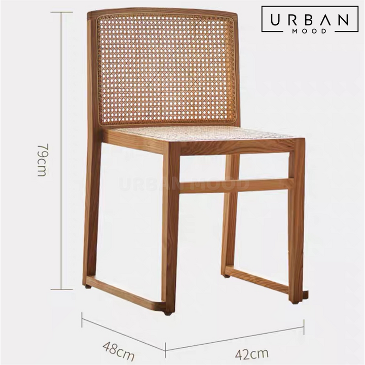 ASIDE Vintage Rattan Dining Chair