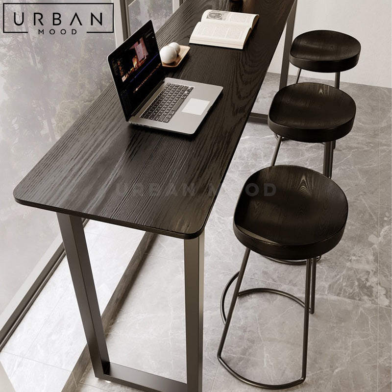 ASLIN Modern Solid Wood Bar Table
