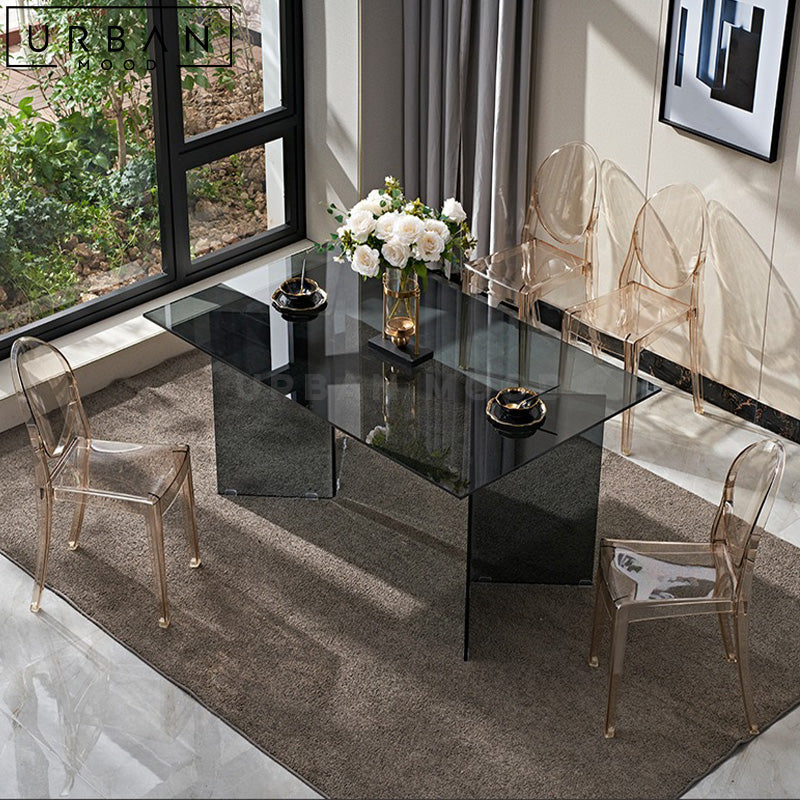 ASMA Modern Round Glass Dining Table