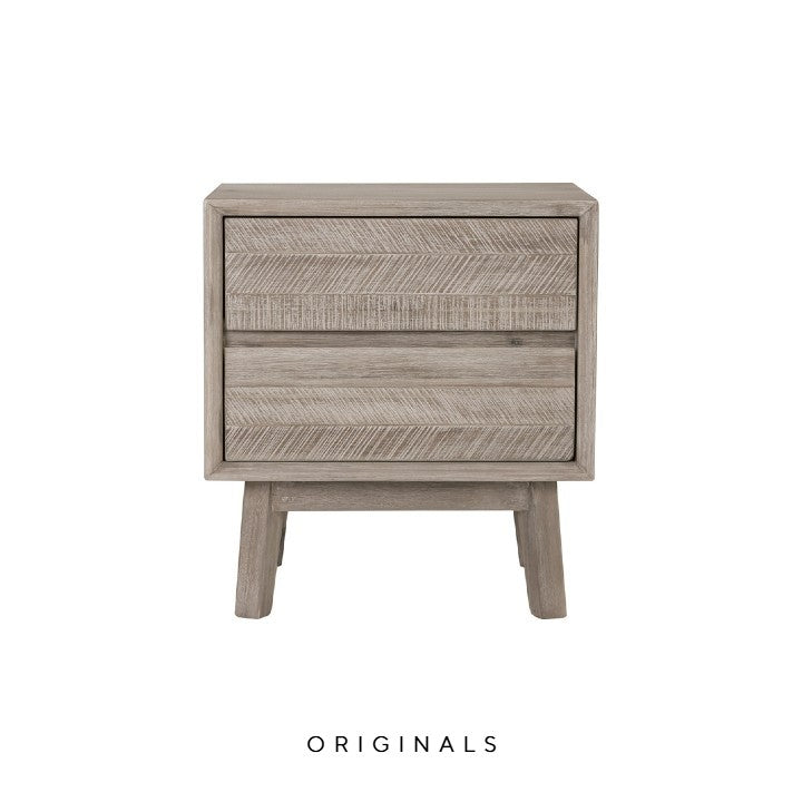 ASSEMBLY Farmhouse Solid Wood Bedside Table