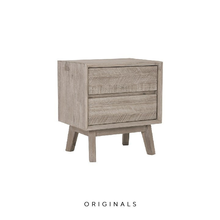ASSEMBLY Farmhouse Solid Wood Bedside Table