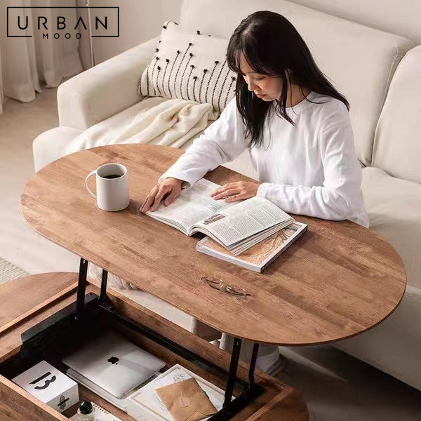 ASTRONOVA Japandi Solid Wood Coffee Table – Urban Mood