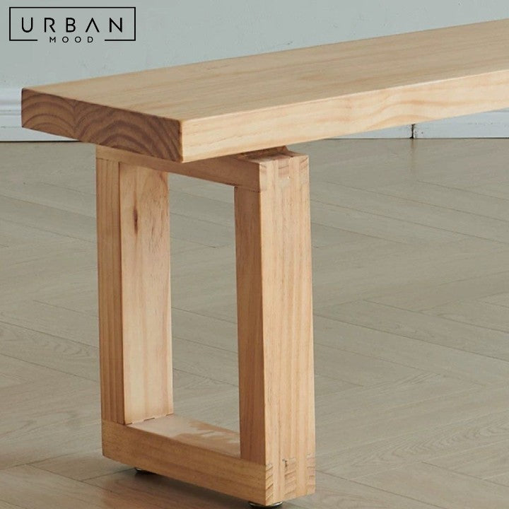 ATAYA Scandinavian Solid Wood Bench