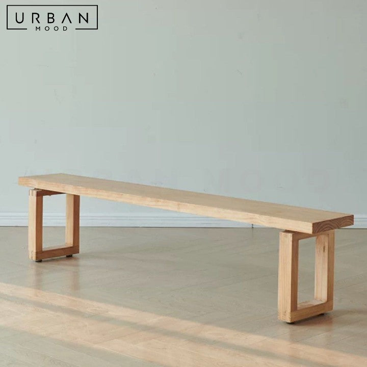 ATAYA Scandinavian Solid Wood Bench