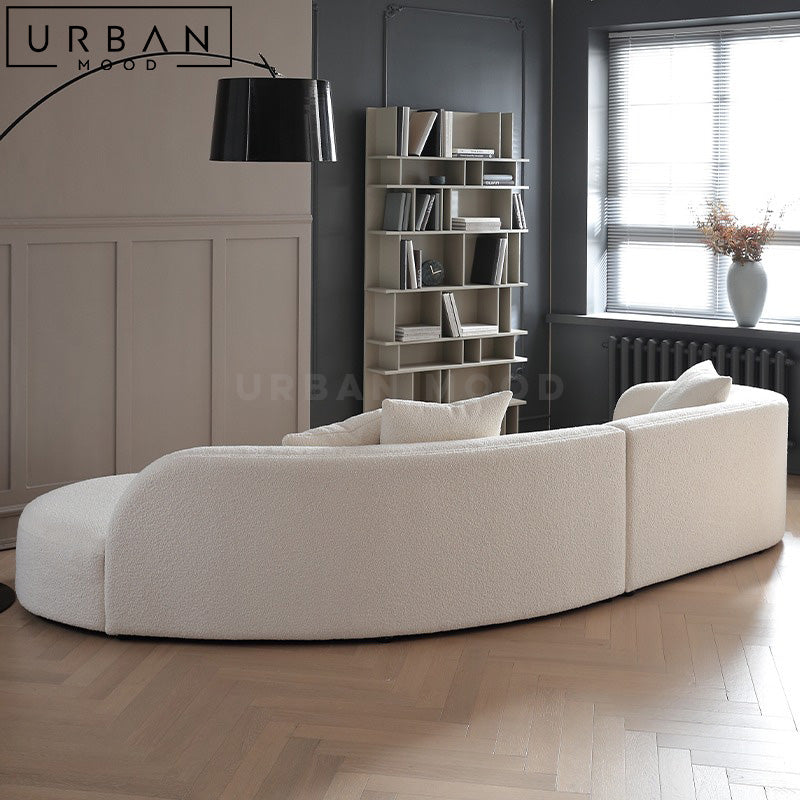 AUBRN Modern Boucle Chaise Sofa