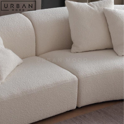 AUBRN Modern Boucle Chaise Sofa