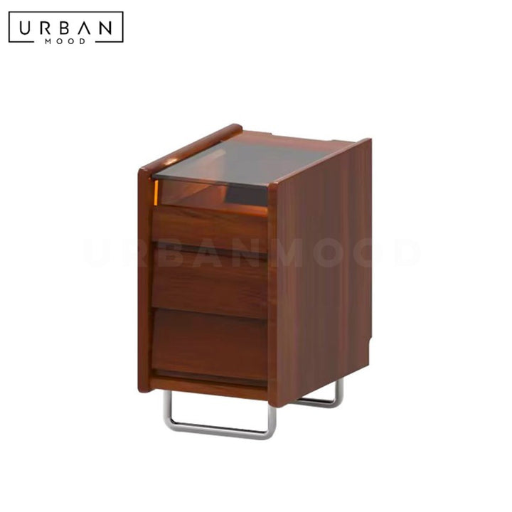AUBURN Modern Solid Wood Bedside Table
