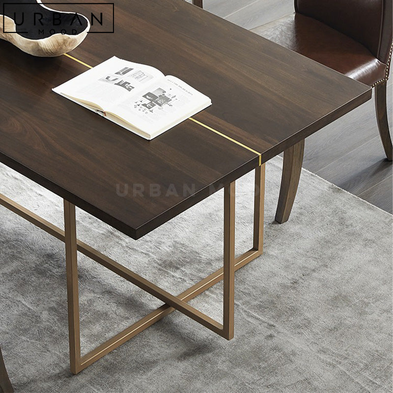 AUDE Mid Century Solid Wood Dining Table