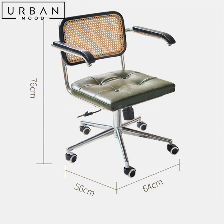 AUTM Japandi Rattan Study Table