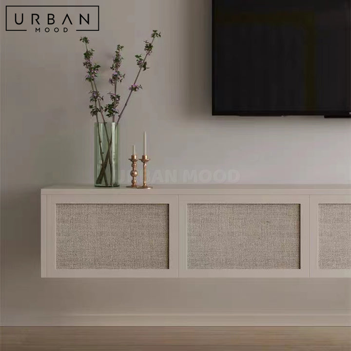 AVEN Modern Rattan TV Console