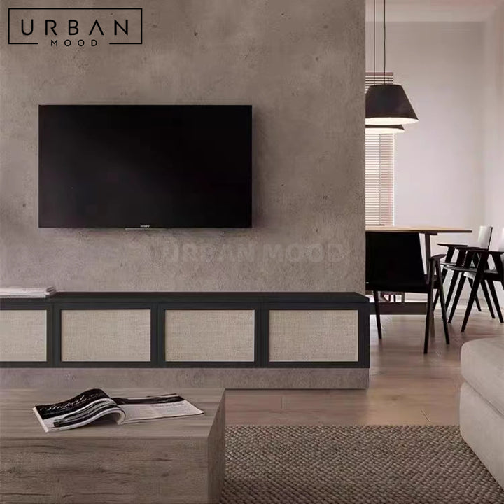 AVEN Modern Rattan TV Console