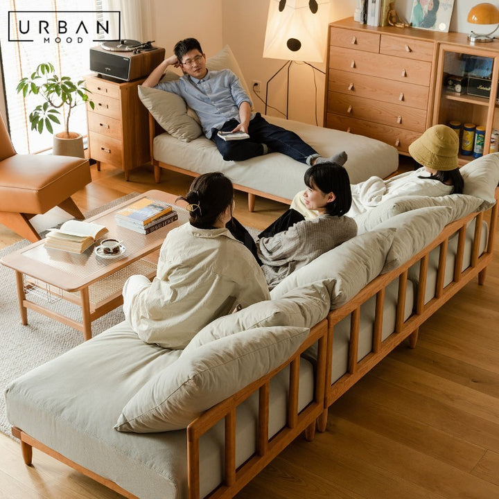 AVO Japandi Fabric Sofa