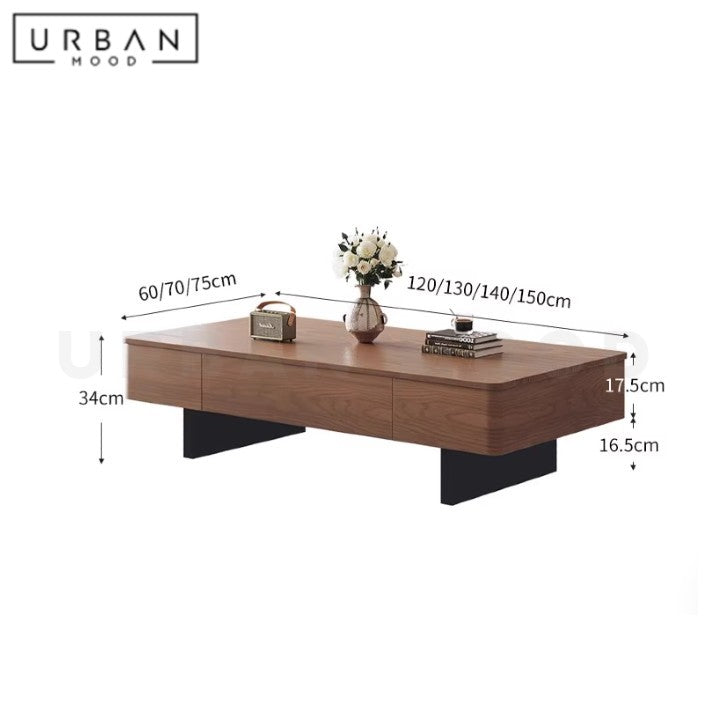 AWAY Modern Solid Wood Coffee Table