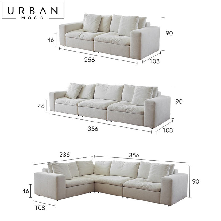 AWEN Modern Fabric Sofa